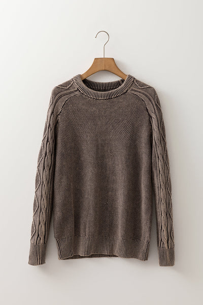 Chic Dark Brown Knit Sweater for Women Cozy Casual Fit, Ideal for Fall and Winter Layering and Everyday Wear