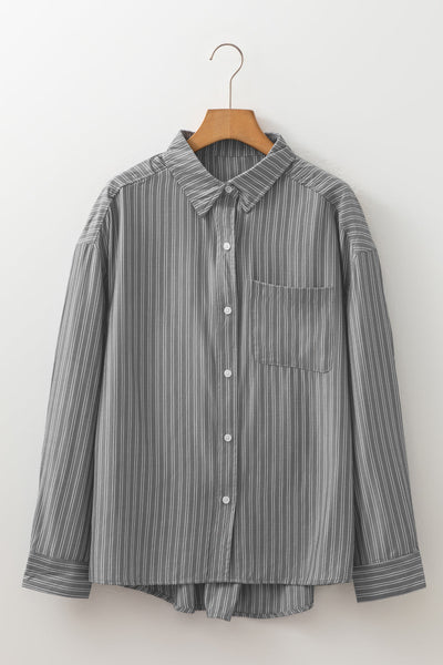 Trendy Black Striped Blouse for Women - Flattering Casual Top with Effortless Style and Comfortable Fit