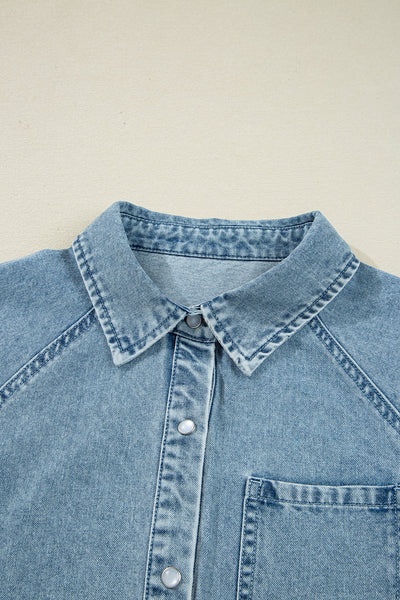 Stylish Women's Blue Denim Mini Dress with Button-Up Front, Casual Summer Essential for Everyday Wear and Outings