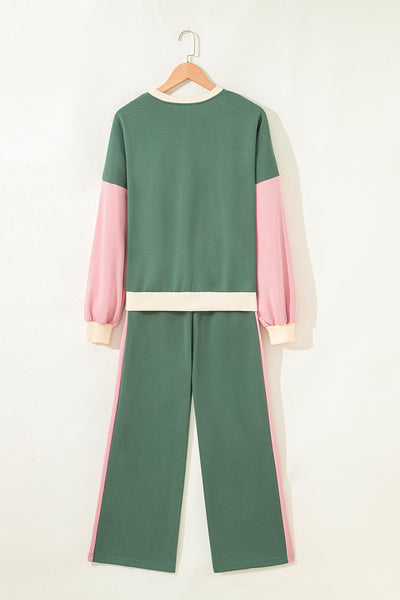 Trendy Women's Color Block 2-Piece Set - Comfortable Casual Outfit for Everyday Style, Perfect Fit and Versatile Looks