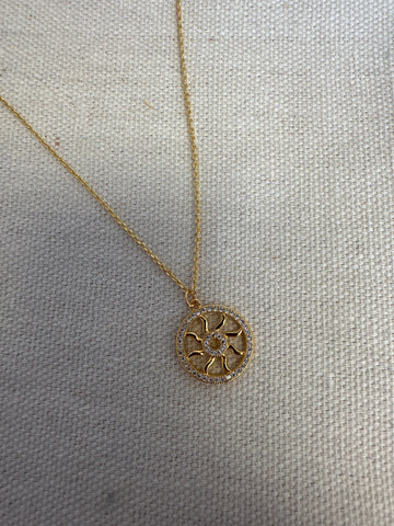 Standout Boutique Gold Sun Pendant Necklace