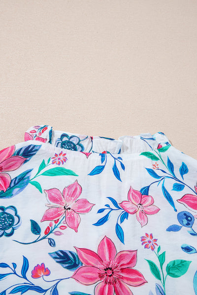 Lightweight Women's Floral Print Blouse - Casual Spring & Summer Top for Effortless Everyday Style