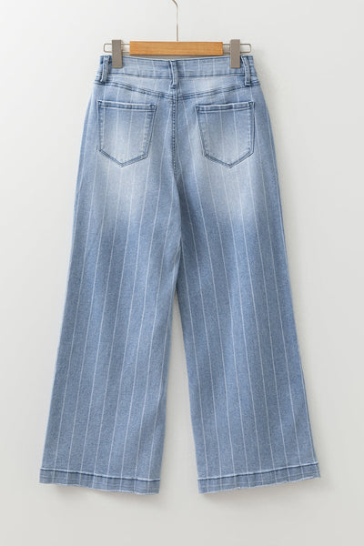 Stylish Women's Classic Blue Wide Leg JeansFlattering Fit for Effortless Comfort and Trendy Everyday Wear
