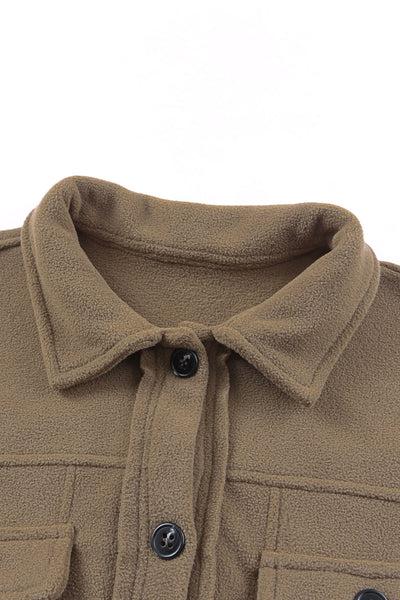 Women's Classic Casual Button-Up Jacket with Turn-Down Collar - Versatile Layering Essential for All Seasons