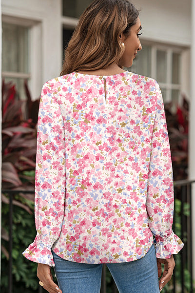 Chic Women's Soft Pastel Lantern Sleeve Blouse Flowy Fit for Casual or Dressy Events, Perfect for Every Occasion