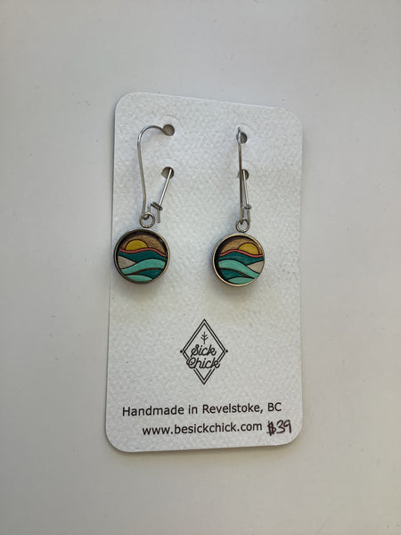Blue Sunset Dangle Silver earring- Sick Chick ( Revelstoke, BC)