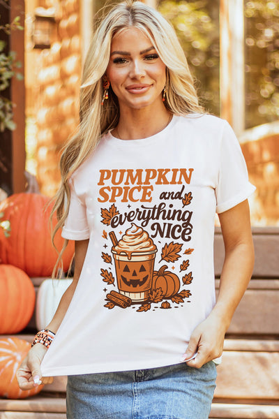 Women's Pumpkin Spice Cotton-Blend Graphic Tee