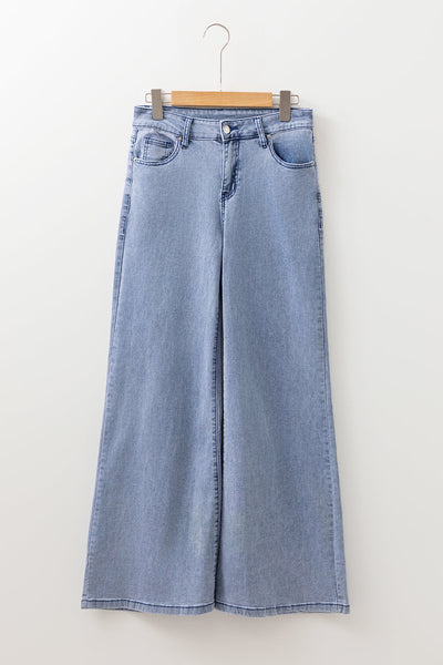 Stylish High-Waisted Blue Jeans for Women with Stretch Fit  Comfortable & Trendy for Everyday Casual Wear