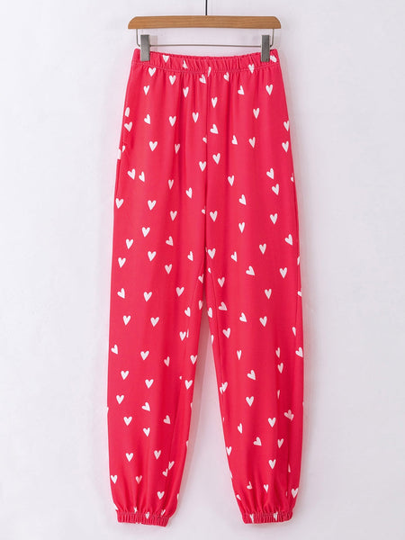 Long Sleeve Heart Pajama Set