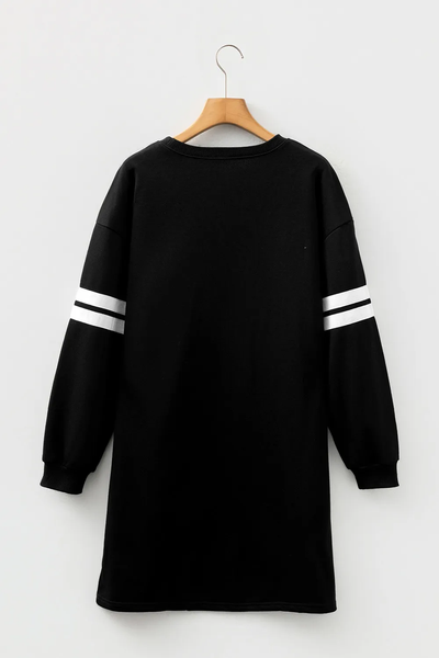 Women's Sequin Nutcracker Graphic Varsity Sweatshirt Dress