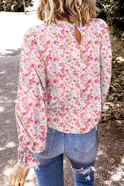 Chic Women's Soft Pastel Lantern Sleeve Blouse Flowy Fit for Casual or Dressy Events, Perfect for Every Occasion