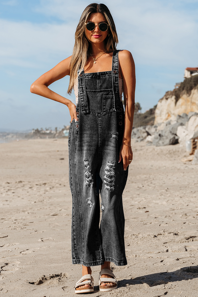 Chic Women's Casual Denim Overalls with Adjustable Straps Ideal for Summer Outings and Everyday Fashion