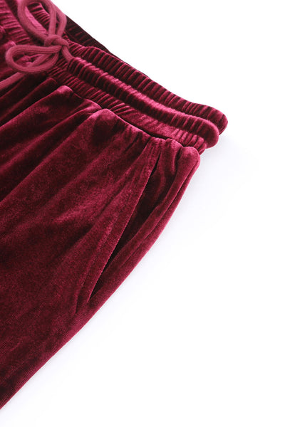 Velvet Red Lounge Set with Fiery Vibe