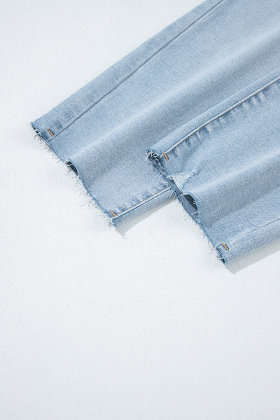 Classic Blue Distressed Skinny Jeans for Women - Trendy, Comfortable Everyday Style with a Flattering Fit