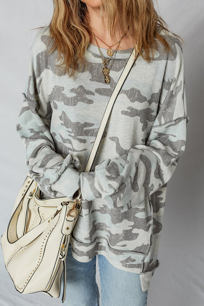 Trendy Women's Camo Print Sweatshirt - Cozy Casual Fit for Everyday Comfort and Outdoor Adventures