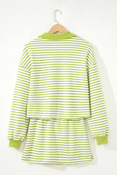 Trendy Women's Striped Two-Piece Casual Outfit Set - Comfortable Fit in Stylish Colors for Effortless Everyday Wear