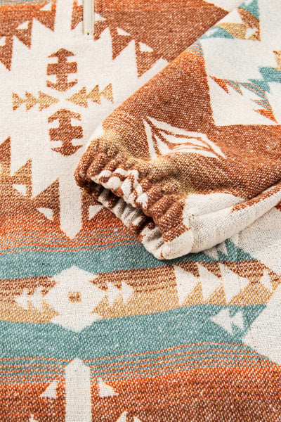 Women's Cozy Aztec Print Sweatshirt - Vibrant Casual Fit for Everyday Comfort and Effortless Style