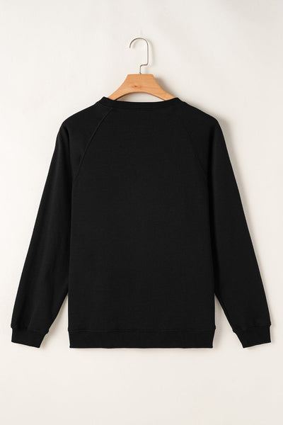 Womens Cozy Black Rainbow Colorblock Striped Pullover Sweatshirt - Casual Everyday Style for Comfort and Fashion