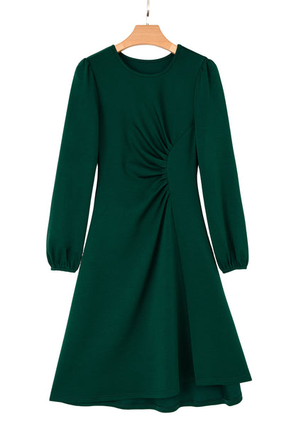 Elegant Solid Midi Dress for Women - Flattering Fit, Versatile Style, Ideal for Casual and Formal Occasions