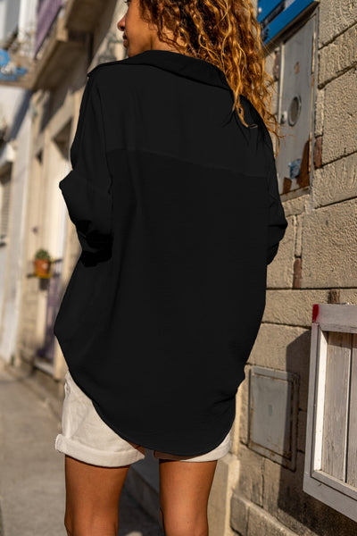 Lightweight Women's Casual Solid Color Shirt - Comfortable Fit & Versatile Style for Effortless Everyday Fashion
