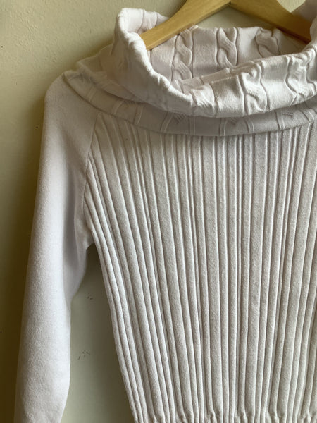 Y2K Ribbed Cowl Neck Sweater