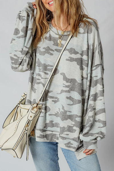 Trendy Women's Camo Print Sweatshirt - Cozy Casual Fit for Everyday Comfort and Outdoor Adventures