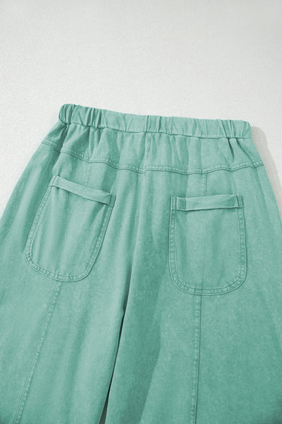 Women's Olive Green Flowy Cargo Pants - Relaxed Fit for Comfortable, Effortless Casual Style and Chic Everyday Wear