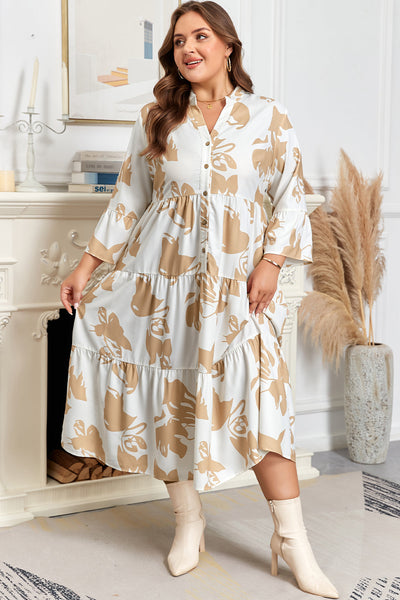 Plus Size Women‚Äôs Floral Maxi Dress Elegant Summer Style with Flattering Fit and Soft, Comfortable Fabric