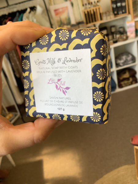 Goats Milk & Lavender Natural Soap- Live Full ( Nelson, BC)