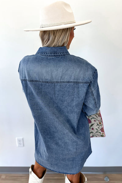 Chic Women's Blue Denim Shift Dress with Pockets - Casual Summer Style for Effortless Everyday Elegance