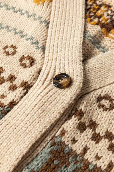 Earthy Tones Boho Chic Women's Western Cardigan Sweater - Cozy Open Front, Relaxed Fit for Effortless Style