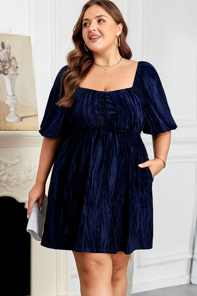 Luxurious Plus Size Velvet Maxi Dress for Women - Soft Fabric, Flattering Fit, Ideal for Weddings and Special Events