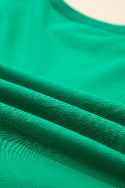 Women's Sea Green "Holly Jolly" Holiday Sweatshirt - Embroidered Towel Design, Cozy Comfort Fit for Festive Style