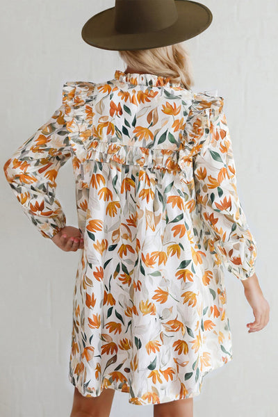 Flirty Yellow Floral Mini Dress for Women - Perfect Summer Style for Parties and Casual Outings, Comfortable Fit