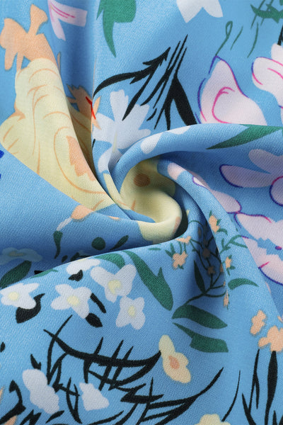 Fashion V-neck Floral Print Sling Dress