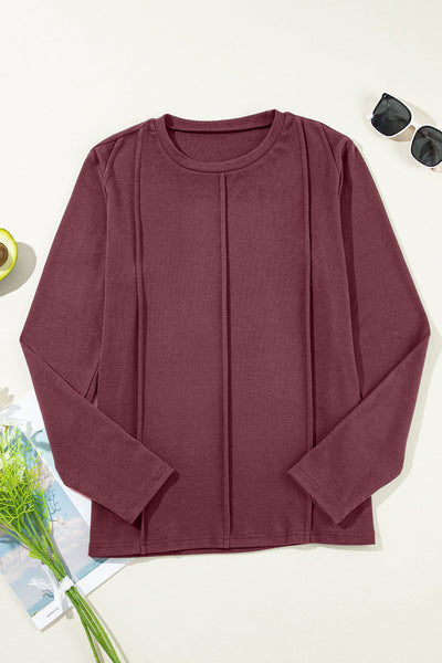 Trendy Women's Exposed Seam Tops - Effortless Everyday Elegance in Versatile Colors and Flattering Fits