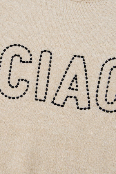 Women's Cozy CIAO Knit Graphic Jumper in Sweaters