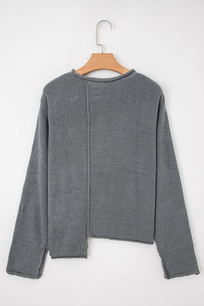 Vibrant Oversized Patchwork Sweater for Women - Cozy Knit Top for a Chic Fall Style