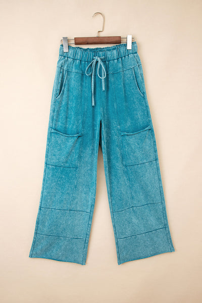 Women's Soft Mineral Washed Casual Pants - Relaxed Fit, Stylish Everyday Wear in Trendy Colors for Effortless Comfort