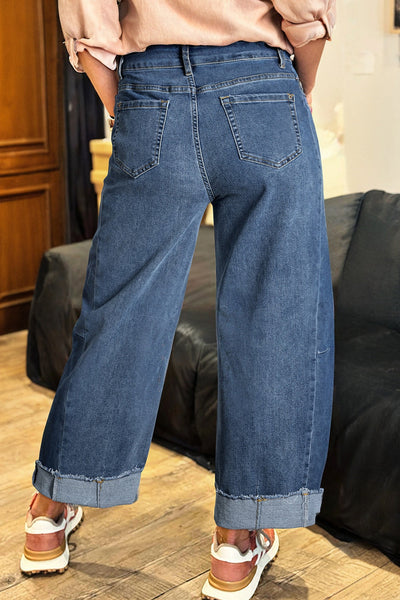 Chic Blue High-Waisted Jeans for Women  Flattering Fit Ideal for Casual Outings and Everyday Style