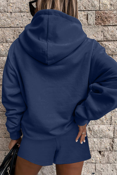 Cozy Women's Pastel Oversized Hoodie and Shorts Set Soft Loungewear for Ultimate Comfort and Relaxation