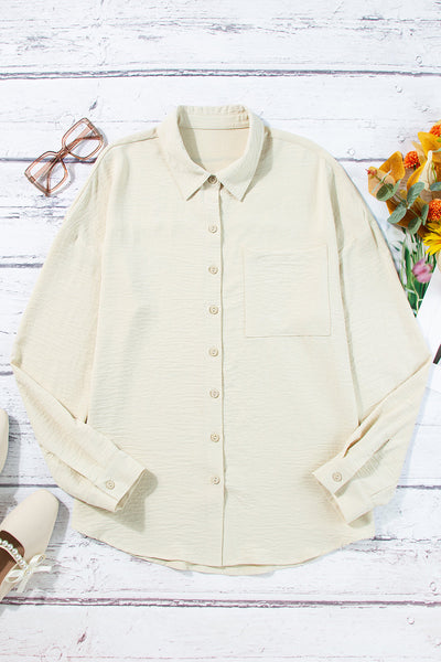 Elegant Lightweight Solid Color Blouse for Women - Casual Fit Top Perfect for Everyday Style and Comfort