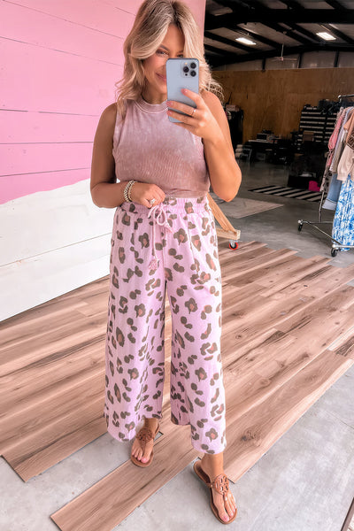 Women's Leopard Print Loose-Fit Trousers - Trendy Casual Pants for Effortless Chic Style and Comfort