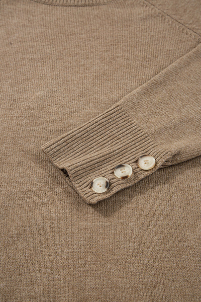 Cozy Knit Women's Bishop Sleeve Sweater - Stylish Fall & Winter Essential for Effortless Chic Comfort