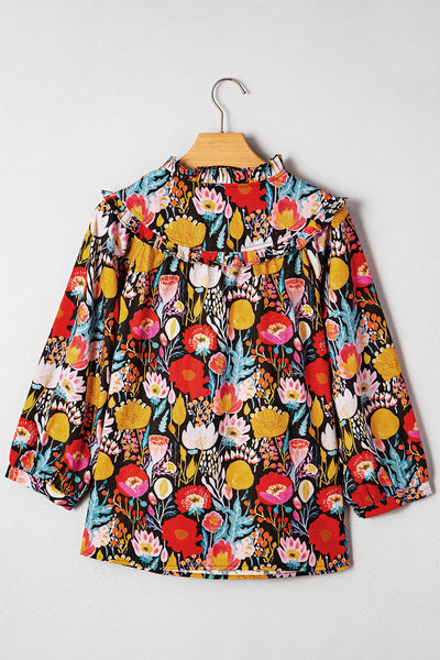 Elegant Women's 3/4 Puff Sleeve Blouse in Soft Pastel Hues - Flattering Fit Perfect for Casual and Dressy Events