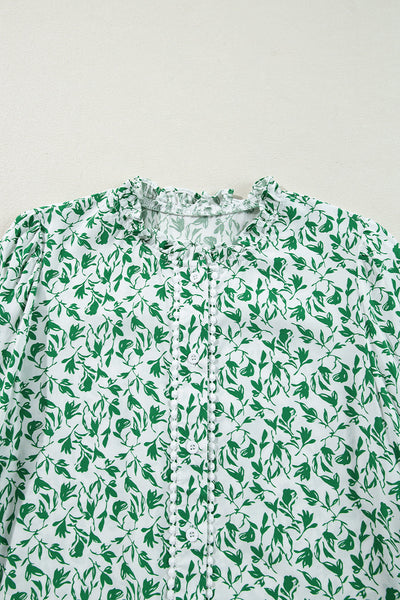 Women's Short Sleeve Floral Print Button-Up Shirt - Chic Casual Top for Spring/Summer Fashion