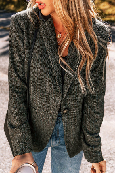 Double-breasted Lapel Blazer & Slim Pants Set for Women's Business Attire