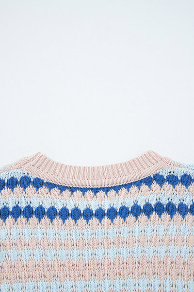 Cozy Women's Striped Knit Sweater in Trendy Fall Colors - Perfectly Fitted Casual Style for Ultimate Comfort