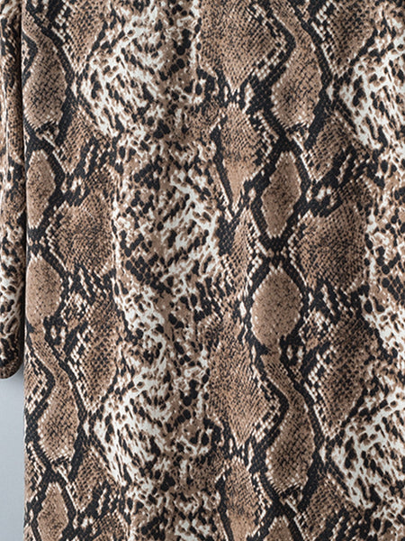 Longline Snakeskin Cardigan