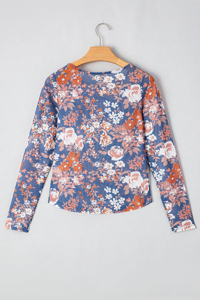 Vibrant Floral Print Blouse for Women - Stylish Short Sleeve Top with Flattering Fit for Effortless Everyday Elegance